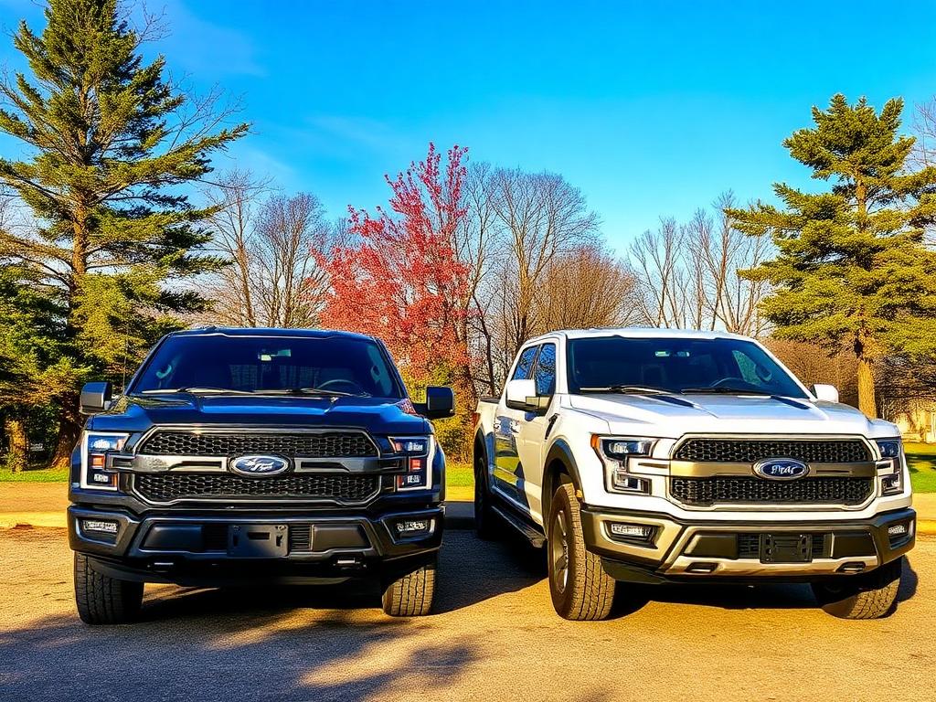 Pickup y SUV familiares frente a frente para uso mixto de trabajo y carretera